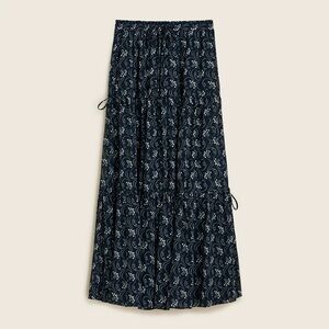 JCrew Tiered chiffon maxi skirt in starry swirl